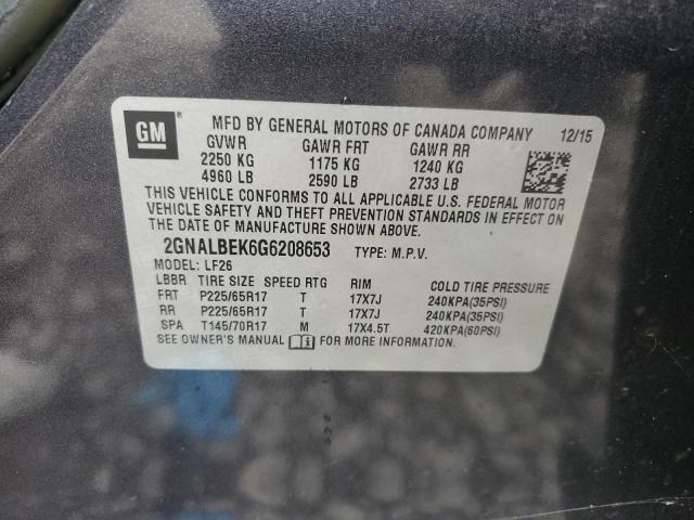 Photo 13 VIN: 2GNALBEK6G6208653 - CHEVROLET EQUINOX LS 