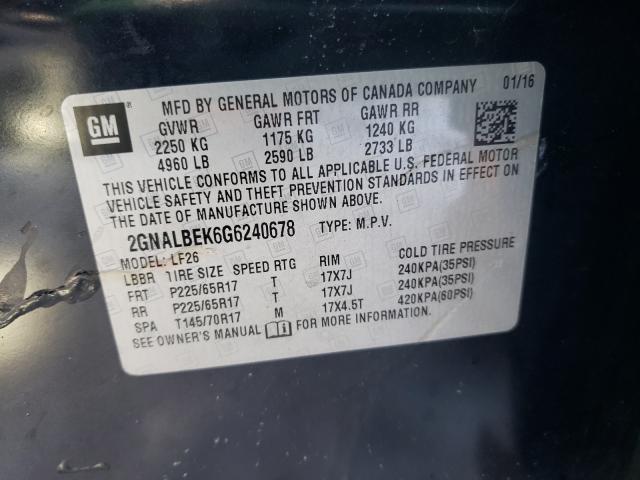 Photo 9 VIN: 2GNALBEK6G6240678 - CHEVROLET EQUINOX LS 