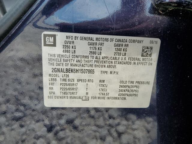 Photo 12 VIN: 2GNALBEK6H1507865 - CHEVROLET EQUINOX LS 