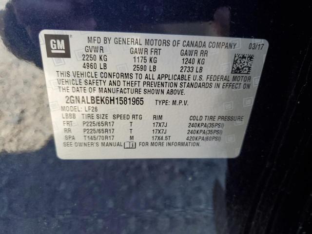 Photo 11 VIN: 2GNALBEK6H1581965 - CHEVROLET EQUINOX 