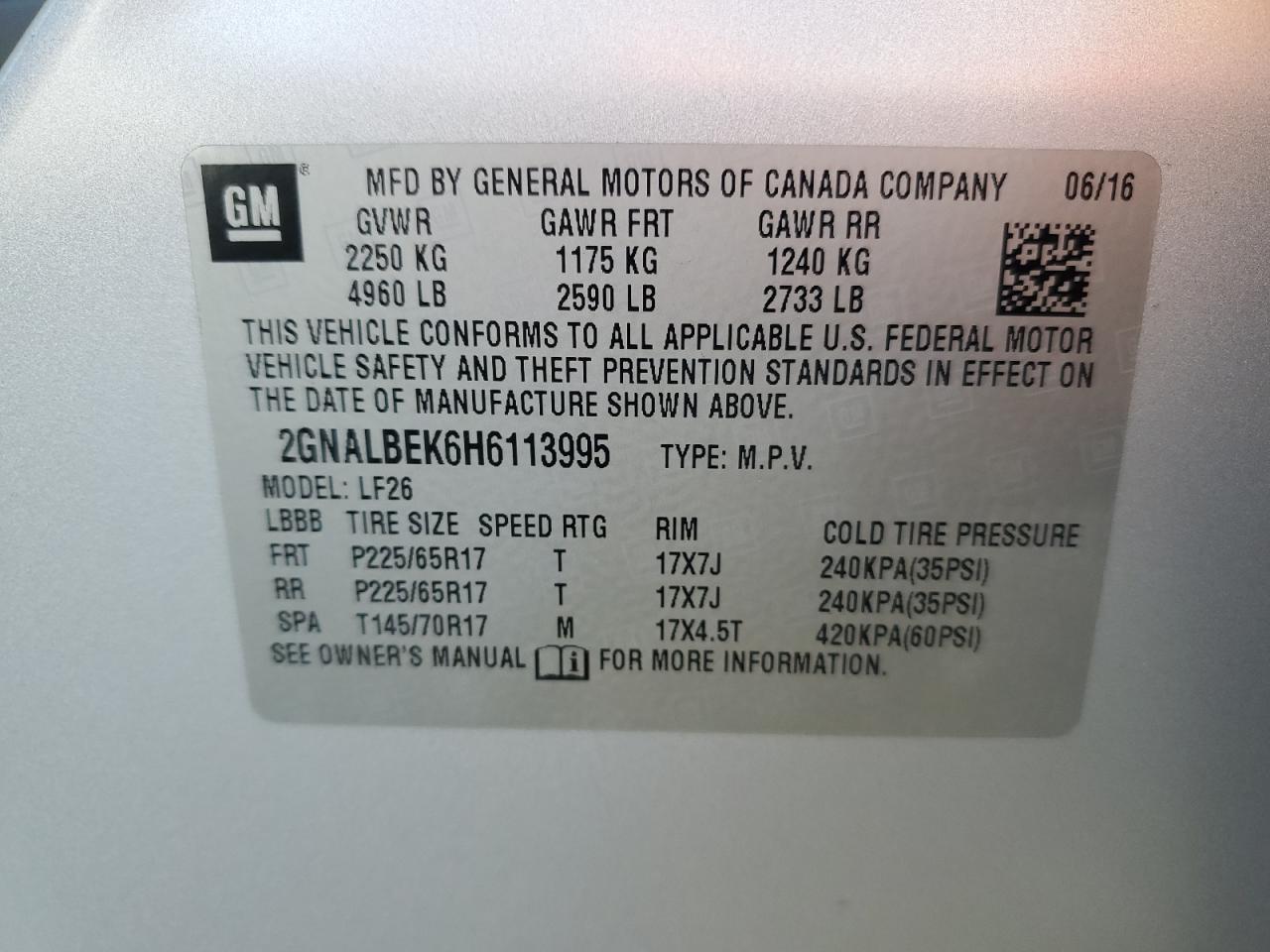 Photo 13 VIN: 2GNALBEK6H6113995 - CHEVROLET EQUINOX 