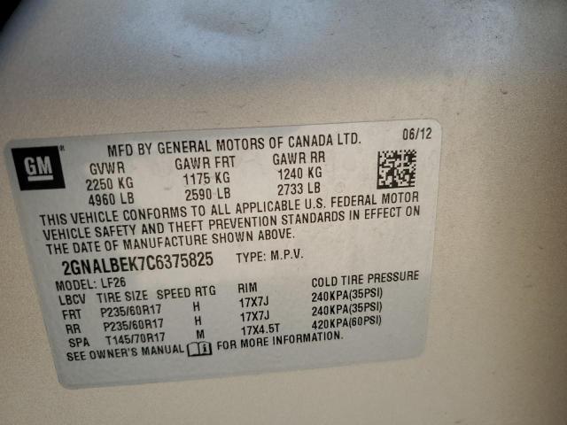 Photo 12 VIN: 2GNALBEK7C6375825 - CHEVROLET EQUINOX LS 