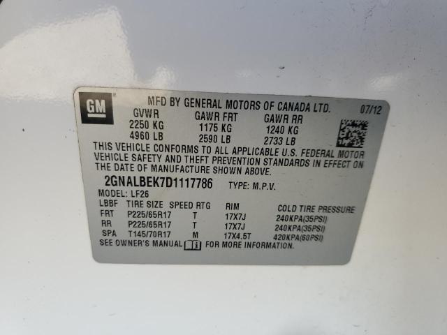 Photo 13 VIN: 2GNALBEK7D1117786 - CHEVROLET EQUINOX 