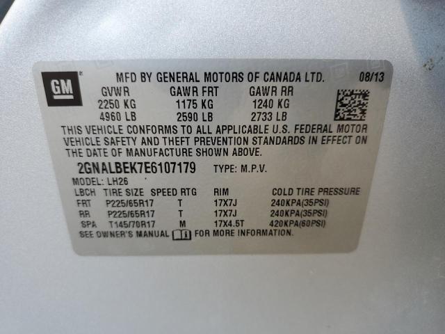 Photo 9 VIN: 2GNALBEK7E6107179 - CHEVROLET EQUINOX LT 