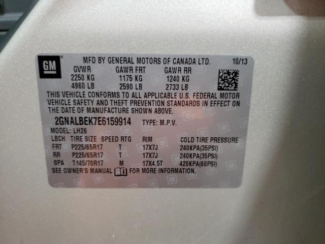 Photo 12 VIN: 2GNALBEK7E6159914 - CHEVROLET EQUINOX LT 