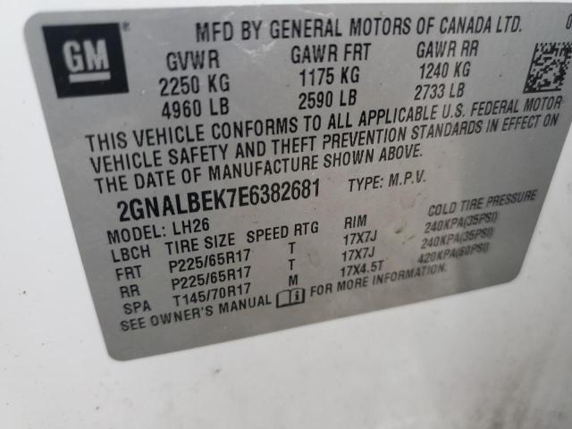 Photo 12 VIN: 2GNALBEK7E6382681 - CHEVROLET EQUINOX 