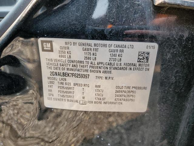 Photo 11 VIN: 2GNALBEK7F6259397 - CHEVROLET EQUINOX LT 