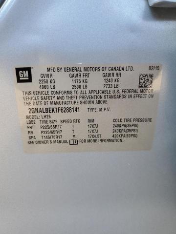 Photo 12 VIN: 2GNALBEK7F6288141 - CHEVROLET EQUINOX LT 