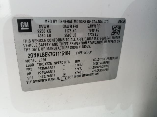 Photo 12 VIN: 2GNALBEK7G1115184 - CHEVROLET EQUINOX 