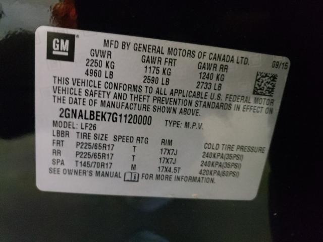 Photo 9 VIN: 2GNALBEK7G1120000 - CHEVROLET EQUINOX LS 