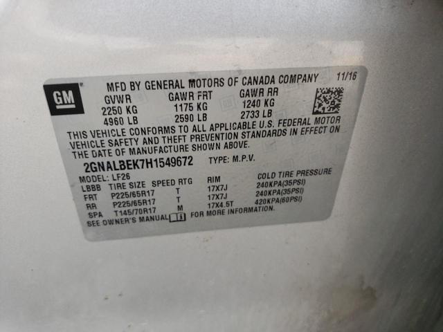 Photo 12 VIN: 2GNALBEK7H1549672 - CHEVROLET EQUINOX LS 