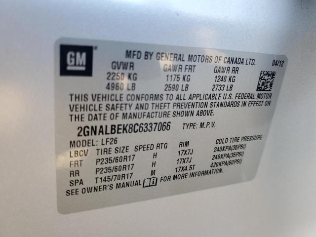 Photo 12 VIN: 2GNALBEK8C6337066 - CHEVROLET EQUINOX 