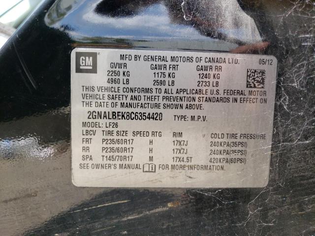 Photo 11 VIN: 2GNALBEK8C6354420 - CHEVROLET EQUINOX 