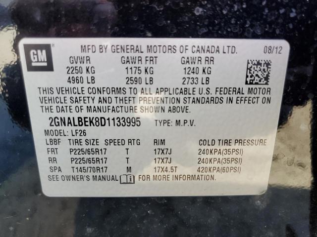 Photo 12 VIN: 2GNALBEK8D1133995 - CHEVROLET EQUINOX LS 