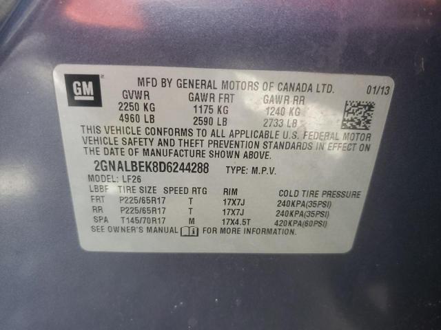 Photo 12 VIN: 2GNALBEK8D6244288 - CHEVROLET EQUINOX LS 