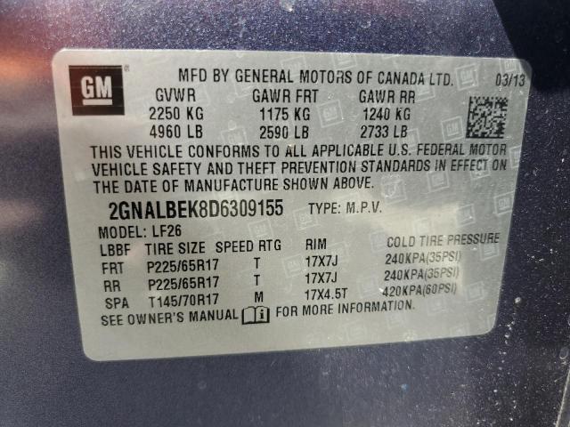 Photo 11 VIN: 2GNALBEK8D6309155 - CHEVROLET EQUINOX LS 