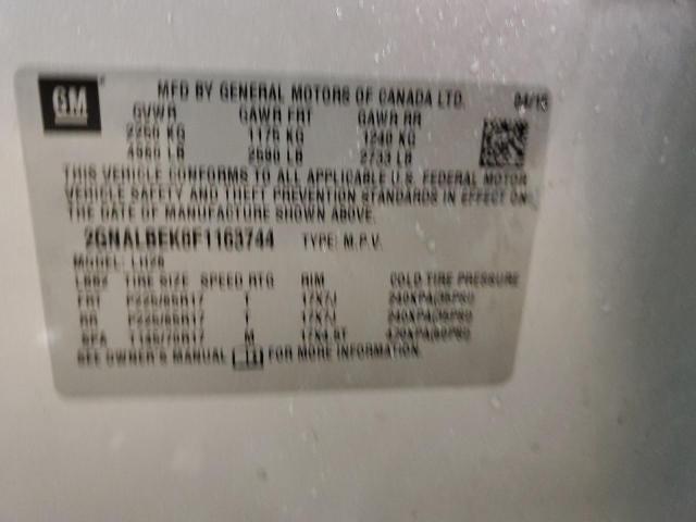 Photo 11 VIN: 2GNALBEK8F1163744 - CHEVROLET EQUINOX LT 