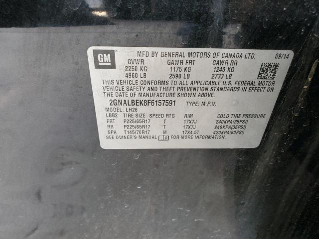 Photo 11 VIN: 2GNALBEK8F6157591 - CHEVROLET EQUINOX LT 