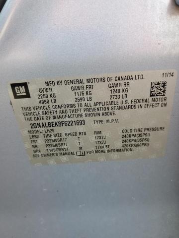 Photo 11 VIN: 2GNALBEK8F6221693 - CHEVROLET EQUINOX LT 