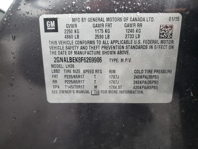 Photo 11 VIN: 2GNALBEK8F6269906 - CHEVROLET EQUINOX LT 