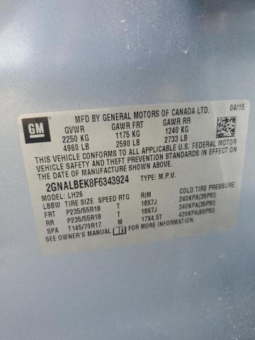 Photo 13 VIN: 2GNALBEK8F6343924 - CHEVROLET EQUINOX LT 