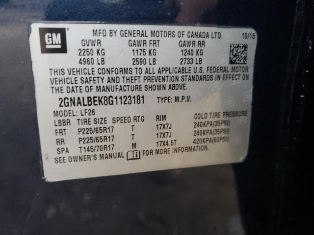 Photo 11 VIN: 2GNALBEK8G1123181 - CHEVROLET EQUINOX LS 