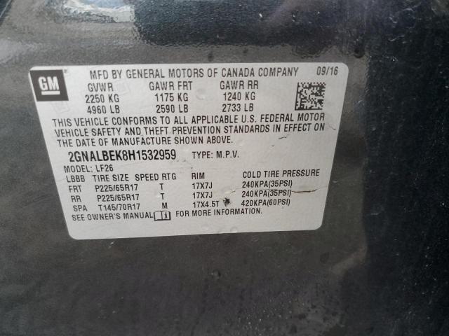 Photo 13 VIN: 2GNALBEK8H1532959 - CHEVROLET EQUINOX LS 