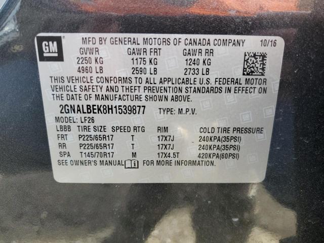 Photo 12 VIN: 2GNALBEK8H1539877 - CHEVROLET EQUINOX LS 