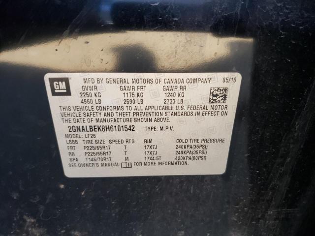 Photo 9 VIN: 2GNALBEK8H6101542 - CHEVROLET EQUINOX LS 