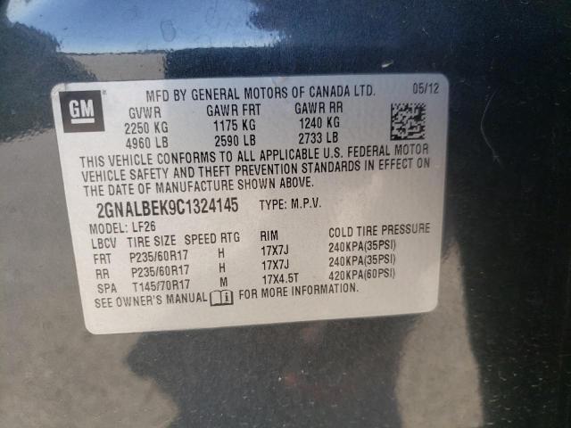 Photo 9 VIN: 2GNALBEK9C1324145 - CHEVROLET EQUINOX LS 