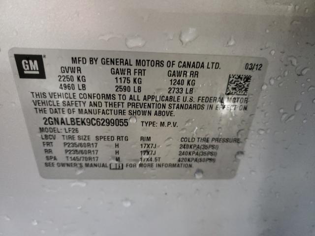 Photo 9 VIN: 2GNALBEK9C6299055 - CHEVROLET EQUINOX LS 