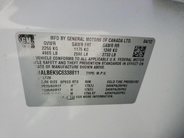 Photo 11 VIN: 2GNALBEK9C6338811 - CHEVROLET EQUINOX LS 