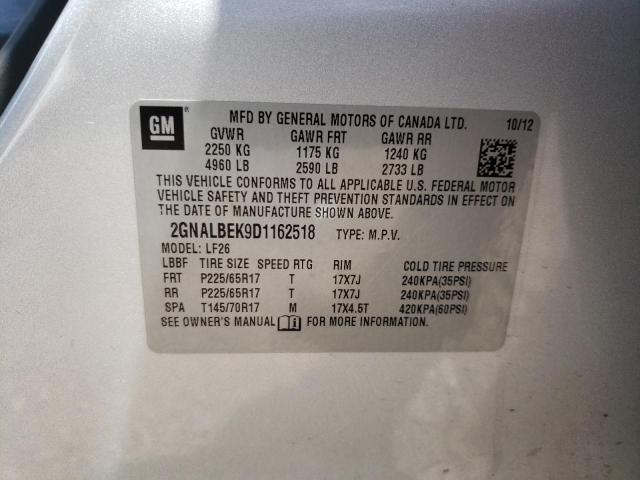 Photo 12 VIN: 2GNALBEK9D1162518 - CHEVROLET EQUINOX LS 