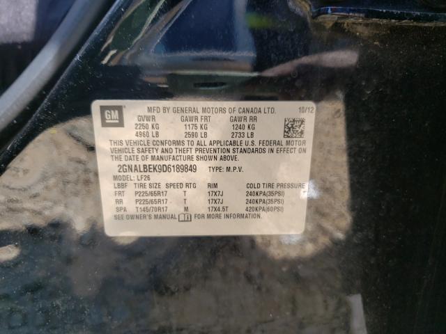 Photo 9 VIN: 2GNALBEK9D6189849 - CHEVROLET EQUINOX LS 