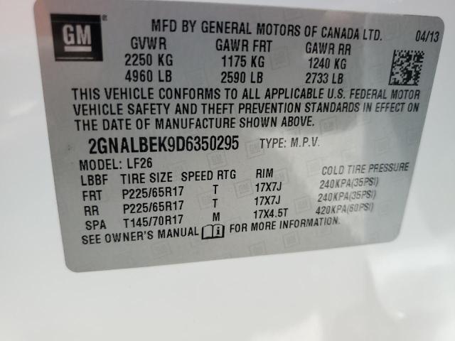 Photo 11 VIN: 2GNALBEK9D6350295 - CHEVROLET EQUINOX 