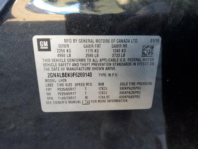 Photo 9 VIN: 2GNALBEK9F6269140 - CHEVROLET EQUINOX 