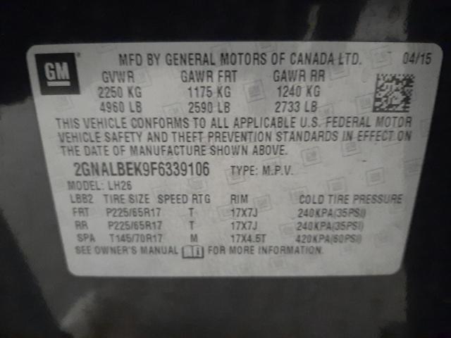 Photo 12 VIN: 2GNALBEK9F6339106 - CHEVROLET EQUINOX LT 