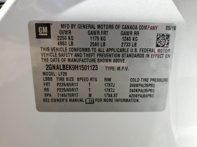 Photo 12 VIN: 2GNALBEK9H1501123 - CHEVROLET EQUINOX LS 