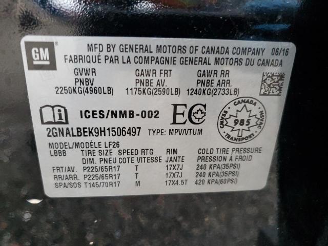 Photo 12 VIN: 2GNALBEK9H1506497 - CHEVROLET EQUINOX LS 