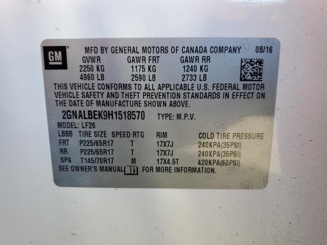 Photo 11 VIN: 2GNALBEK9H1518570 - CHEVROLET EQUINOX 