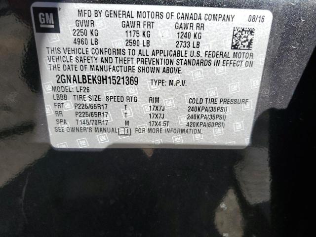 Photo 11 VIN: 2GNALBEK9H1521369 - CHEVROLET EQUINOX LS 