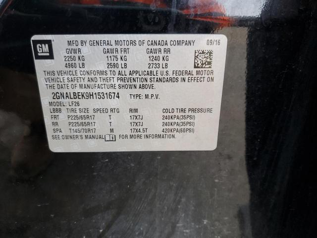 Photo 11 VIN: 2GNALBEK9H1531674 - CHEVROLET EQUINOX 