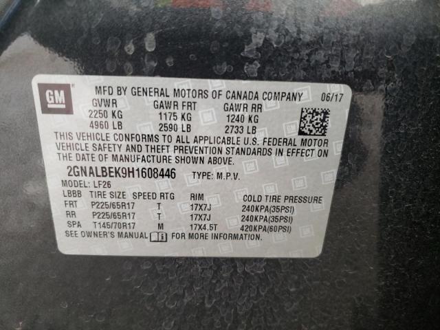 Photo 13 VIN: 2GNALBEK9H1608446 - CHEVROLET EQUINOX LS 