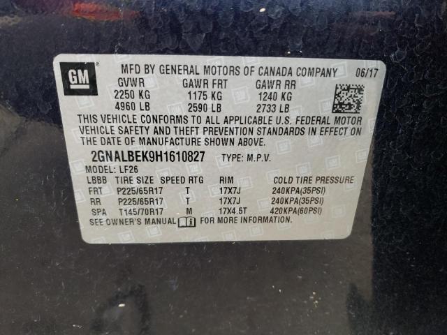 Photo 12 VIN: 2GNALBEK9H1610827 - CHEVROLET EQUINOX 