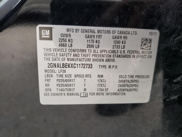 Photo 9 VIN: 2GNALBEKXC1172733 - CHEVROLET EQUINOX LS 