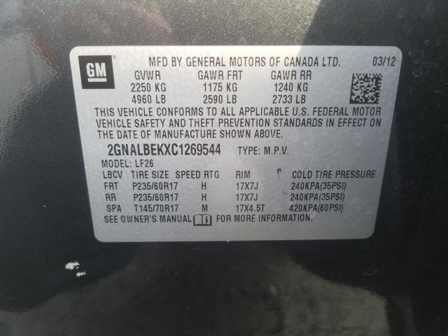 Photo 9 VIN: 2GNALBEKXC1269544 - CHEVROLET EQUINOX LS 