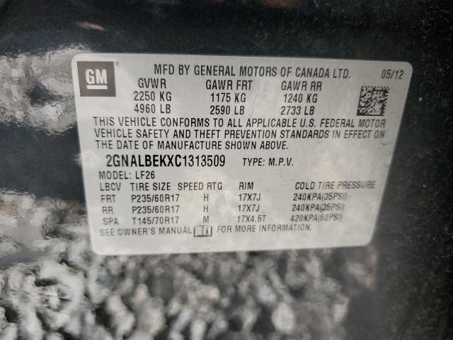 Photo 12 VIN: 2GNALBEKXC1313509 - CHEVROLET EQUINOX 