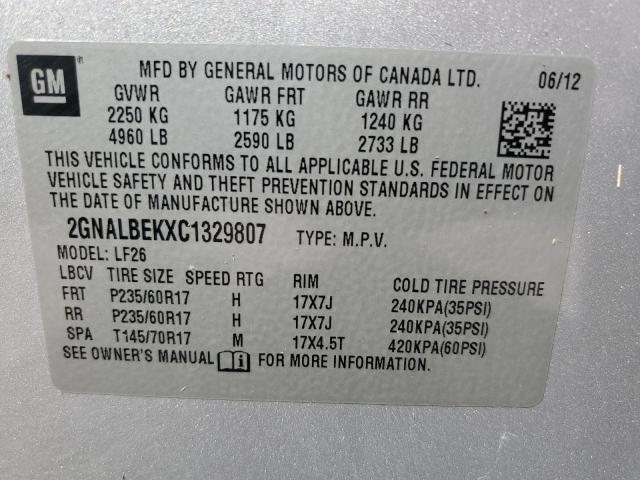 Photo 13 VIN: 2GNALBEKXC1329807 - CHEVROLET EQUINOX LS 