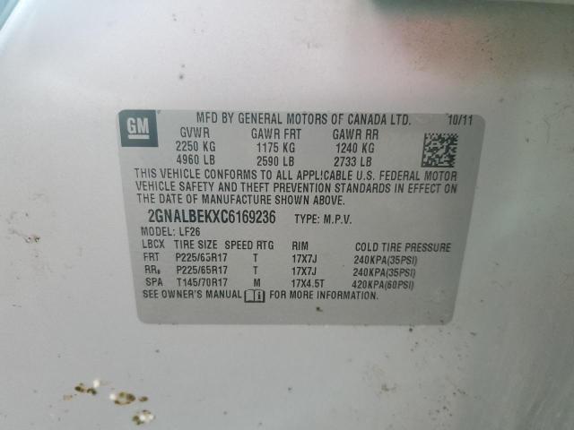 Photo 12 VIN: 2GNALBEKXC6169236 - CHEVROLET EQUINOX LS 