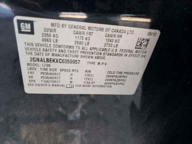 Photo 12 VIN: 2GNALBEKXC6359957 - CHEVROLET EQUINOX 